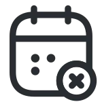 Calendar Remove SVG Icon